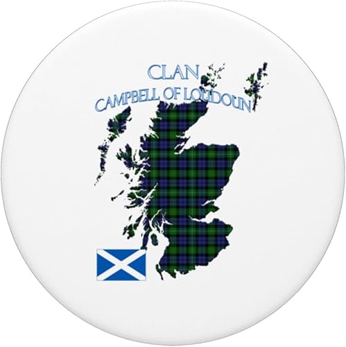 Miniatura 3 de Campbell of Loudoun Scottish Clan Tartan Scotland PopSockets intercambiables PopGrip