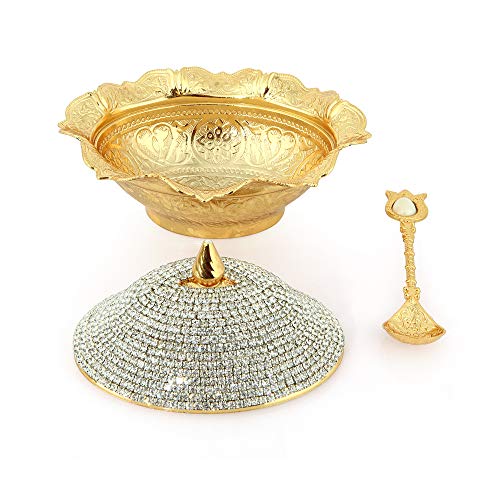 Candy Bowl Coated Handmade Brass Sugar Chocolate Serving Dish Gift For Lovers And You (White Crystal) #TOP2