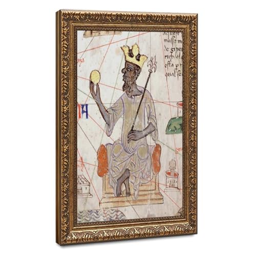 Toile Mansa Musa cadre suspendu pour decoration murale bureau