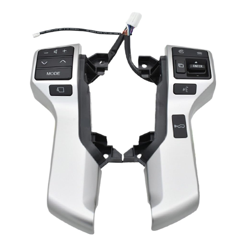 Multifunction Steering Wheel Control Switch 84250-60180 8425060180 Compatible with Toyota Land Cruiser Prado GRJ150L10-13(84250-60160grey)