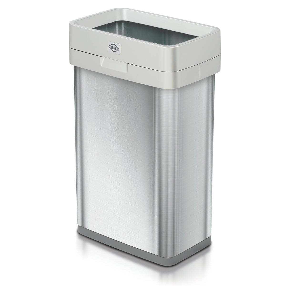 Clorox 13 Gallon Trash Can - 50L Slim Open Top Garbage Bin for Commercial Spaces Kitchen Office -
