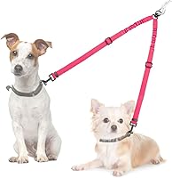 Vista 12 de Correa doble para perros, sin enredos, rotación de 360°, reflectante, con acoplador ajustable, divisor de correa para dos perros, cómoda