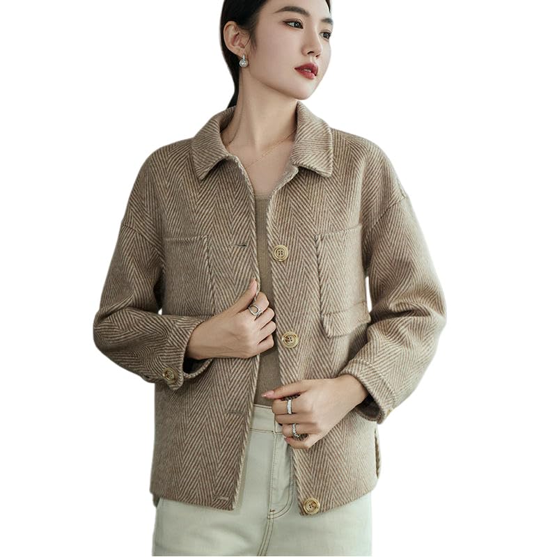 Veste courte en cachemire coupe ajustée contre le froid chic