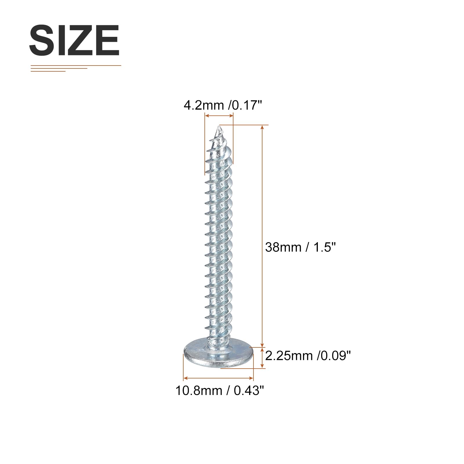 QUARKZMAN 500Pz #8 x 1-1/2" Viti Autofilettanti A Testa Phillips, Acciaio Al Carbonio Testa Piatta Viti Ad Alta Resistenza Viti Rapide Per Legno, Metallo, Plastica, Argento
