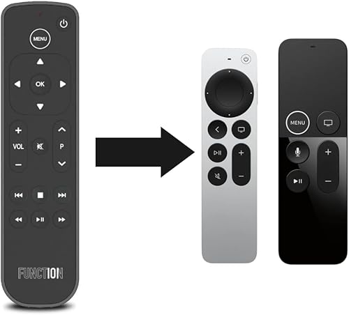 Miniatura 2 de Function101 F101-ATVRM-BT Control remoto de botón de reemplazo Bluetooth para Apple TV  Conectividad BLE e infrarrojos  2 pilas AAA incluidas