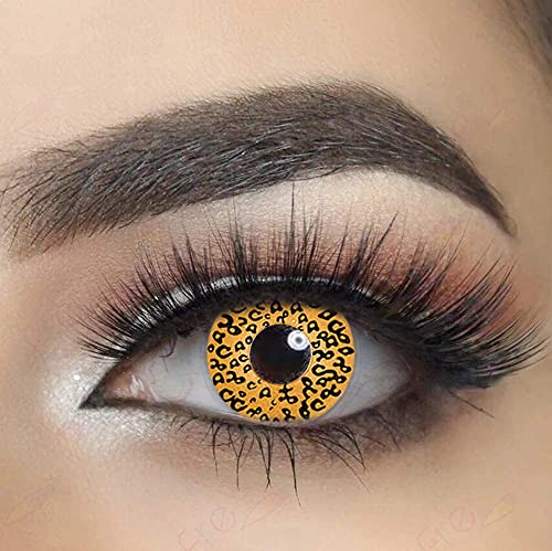 Lentilles de contact colorées crazy lens cosplay GO MAXIY GIRL, Léopard - 12 mois sans correction