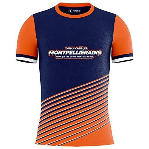 Tribune FC T-Shirt Dieu a créé Les Montpelliérains pour Que Les Nîmois aient des héros - Supporters Montpellier - L, T-Shirt