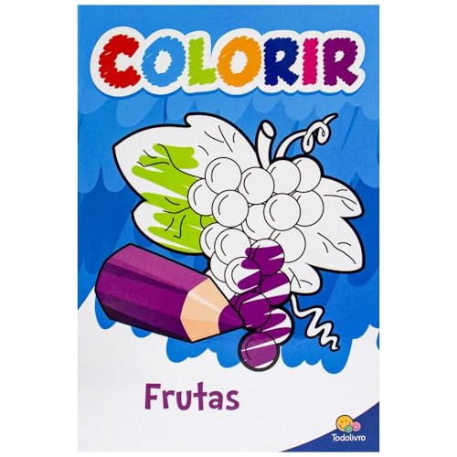 caderno de frutas para colorir