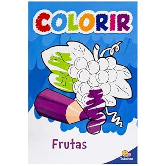 caderno de frutas para colorir