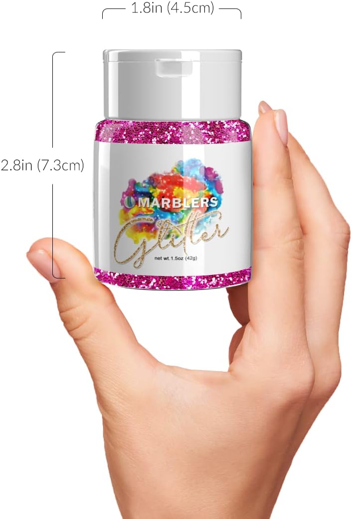 MARBLERS Holographic Glitter [Holo Burnt Orange] 1.5oz (42g) | Fine | Non-Toxic, Vegan, Cruelty-Free | Face, Body, Eyeshadow, Hair, Party Makeup | Nail Art, Polish | Resin, Tumbler, Slime, Craft image 3