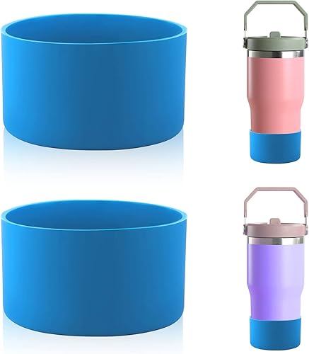 2 fundas protectoras de silicona, funda de silicona para botella de agua, compatible con Stanley Quencher Adventure de 40 onzas y Stanley IceFlow de