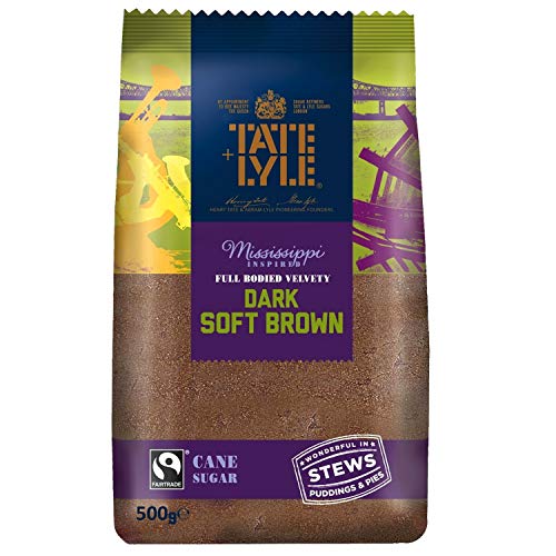 Tate & Lyle Fairtrade Dark Brown Soft Sugar 2x 500g (1000g) - Mississipi insperiert, Rohr Zucker