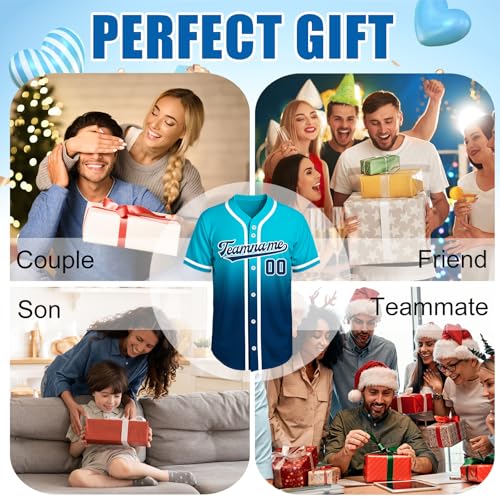 Image of Custom Baseball Jersey Personalized Stitched or Printed Name Number Baseball Shirt Sports Uniform Gifts for Men Women Youth