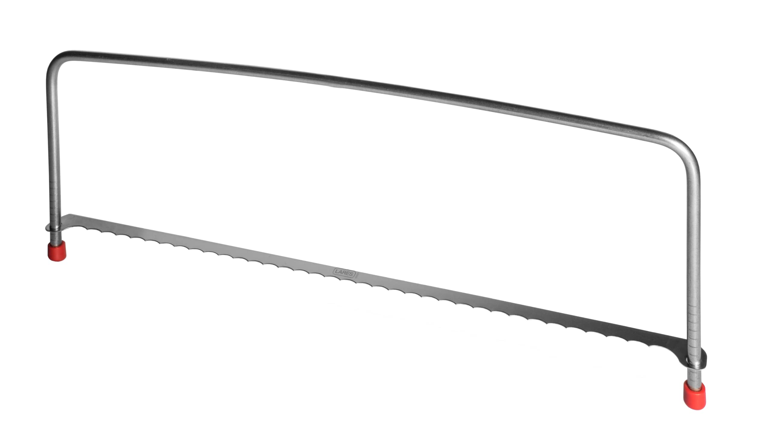 Lares Tortenschneider Edelstahl 40 cm – höhenverstellbarer Tortenbodenschneider mit Skala – Tortenmesser Wellenschliff – Torten Werkzeug für Konditor – Made in Germany