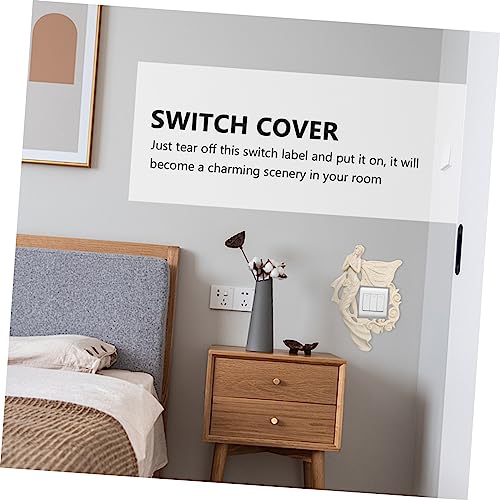 Cubierta de interruptor de pared con vinilo floral decorativo para dormitorios y salones 3