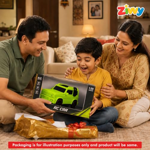 Image of ZIVVY Green Remote Control Car Toy | 2-Way G-Wagon | Smoke, Music & LED Light | Toy Car for Kids | High-Speed RC Car | Toys for Boys & Girls 7-14 Years | Birthday Gift for Kids