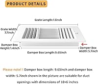 Vista 2 de Paquete de 2 cubiertas de ventilación de aire, rejilla de techo, rejilla de ventilación de pared, cubiertas de ventilación de techo de pared lateral