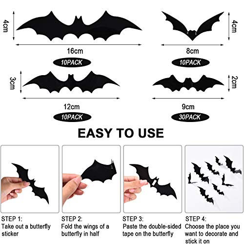2 Pieces Halloween Lamp Shade Cover Black Lace Spider Web Lampshades Cover Topper Decoration With 60 Pieces 3D Bat Stickers For Halloween Party Indoor Decor #TOP2