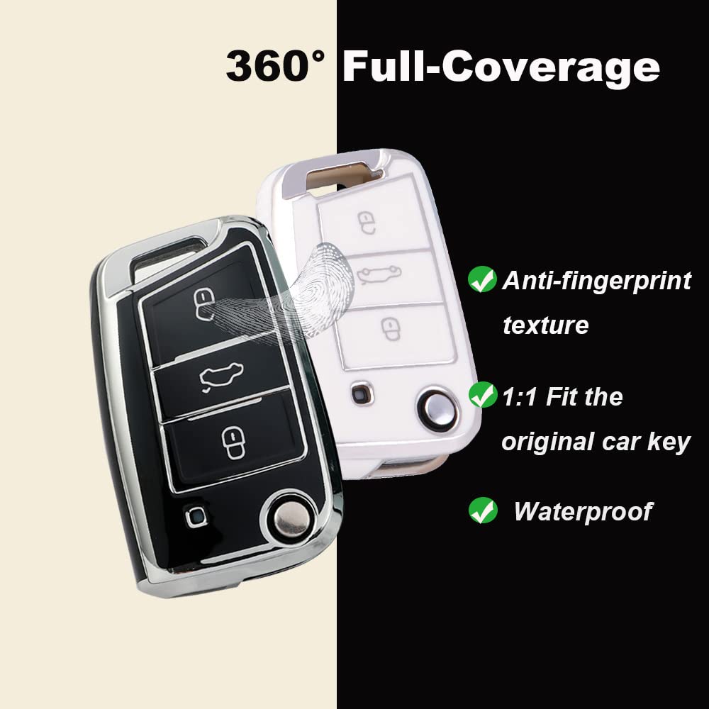 Tappi chiave custodia chiave auto portachiavi per vw golf 7 up
