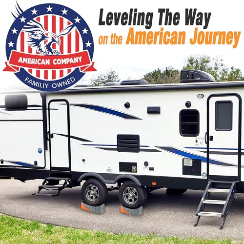 Image of CARMTEK Camper Leveler 1-Pack Set | 6 Inch RV Levelers for Travel Trailers with Wide-Spread Dual Axles | Faster RV Leveling System Than RV Leveling Blocks | RV Accessories