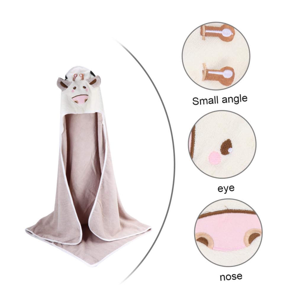 Toalla con Capucha para Niña Algodón Poncho Absorbente y Cómodo para Secar Rápido Diseño de Dibujos Animados Unisex para Baño y Playa