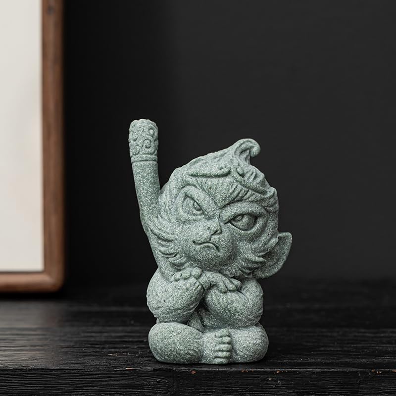 Ręcznie robiona statuetka herbata zwierzę domowe kreatywna urocza mała małpa herbata ozdoby dla zwierząt domowych dekoracja biurka krajobraz statuetka akcesoria do stolika herbacianego dla