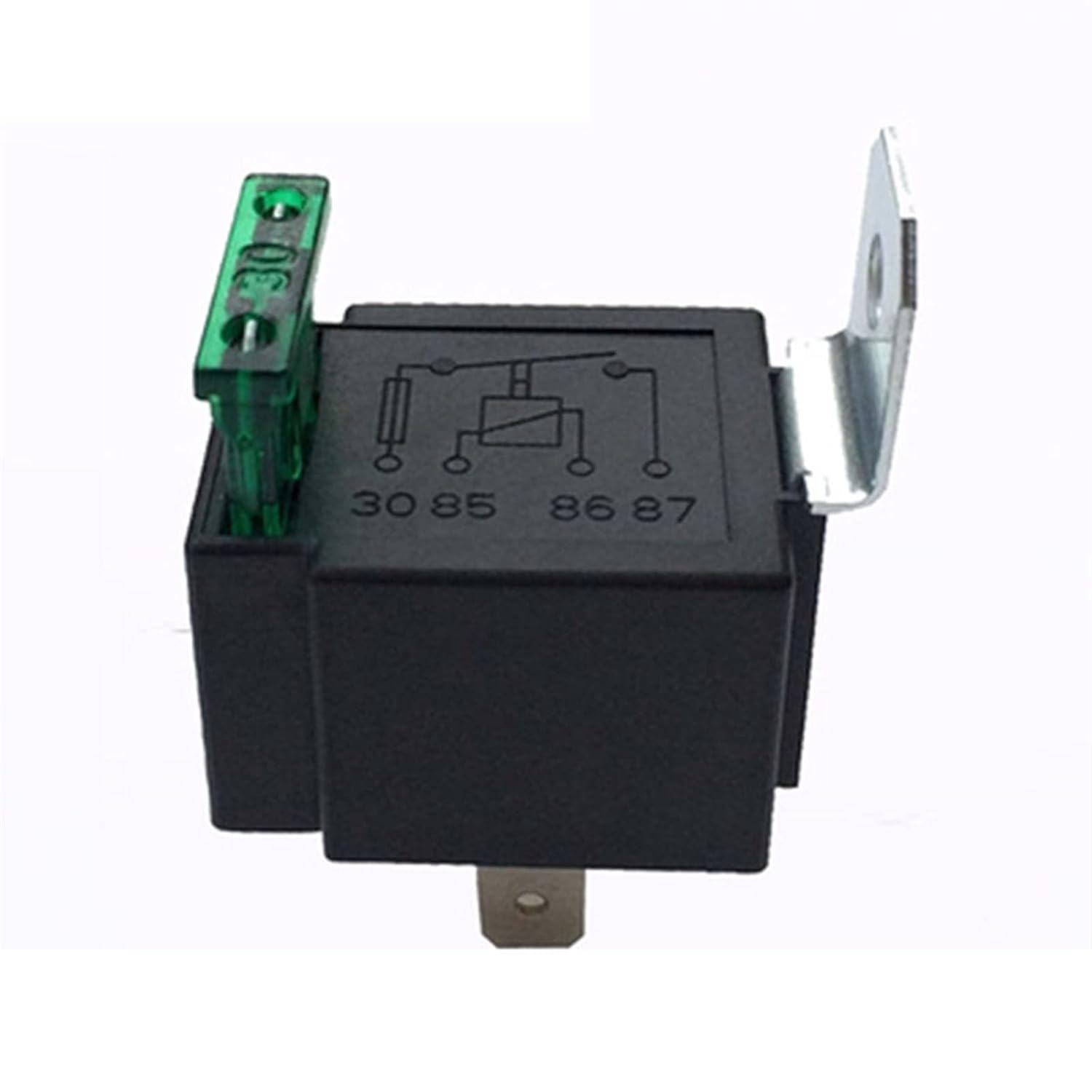 Car Motor Relays 12V DC 30A Normally Open Contacts Fused Relay with Metal Bracket Automotive Lamp Fuse 4P Relais