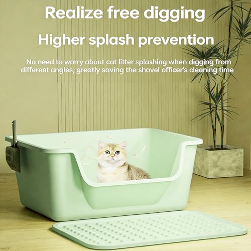 Caja sanitaria grande abierta para gatos con diseño antisplash miniatura 2