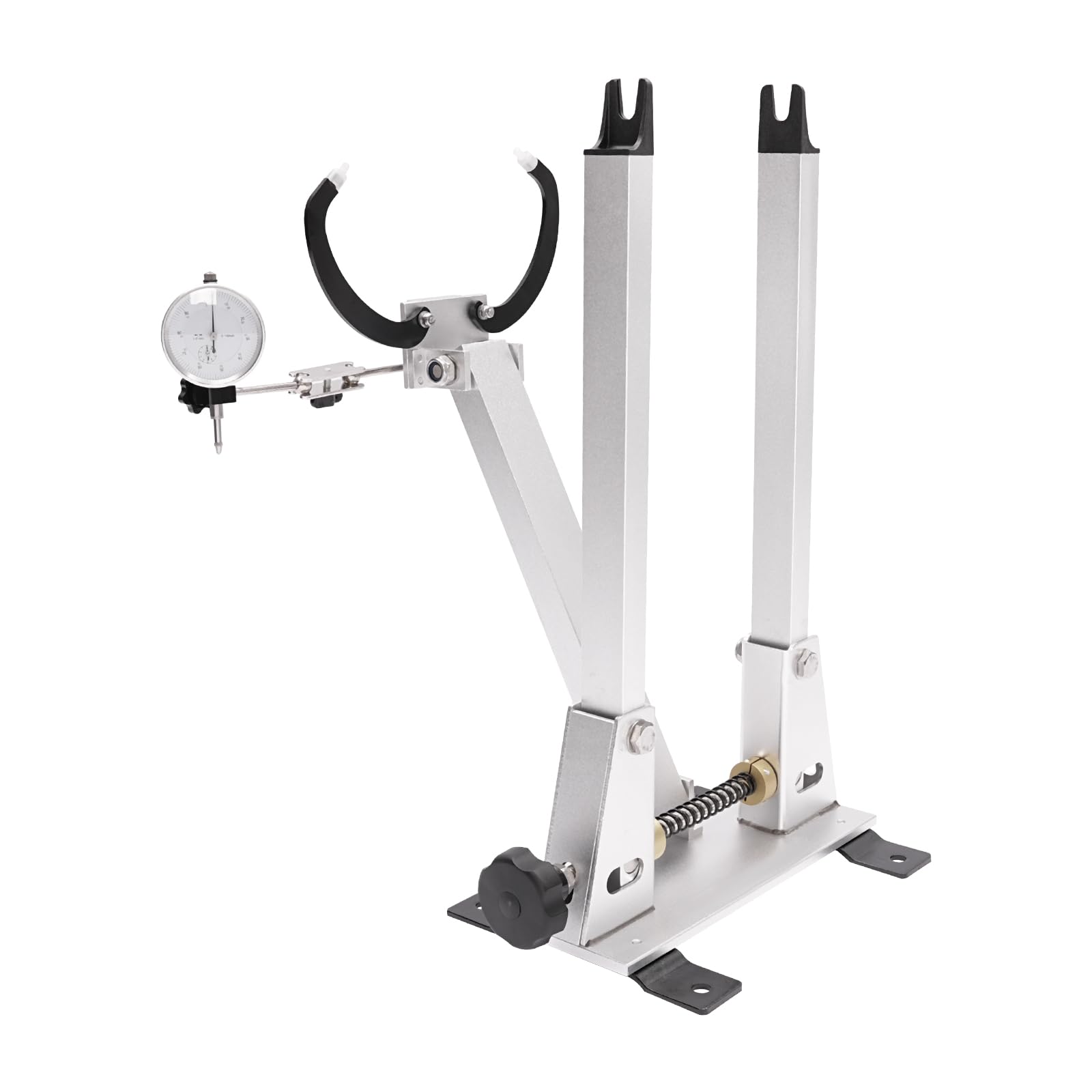 YIPONYT Bicycle Wheel Truing Stand, Bike Repair Truing Bearing Stand Tire Rims Wheel Repair Tool Bicycle Workstand with Heavy-Duty Base, Fits a Drum Width of 16-29 Inches Tires