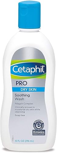 CetCetaphil PRO Gel de baño calmante para piel seca de 10 onzas (paquete de 2)