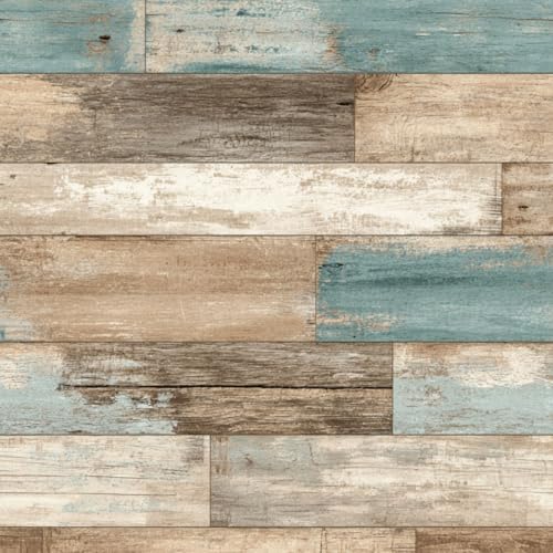 Peel and Stick Wallpaper Wood Grain Rustic Shiplap Plank Panel