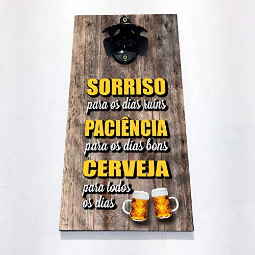 Placa abridor de cerveja com imã