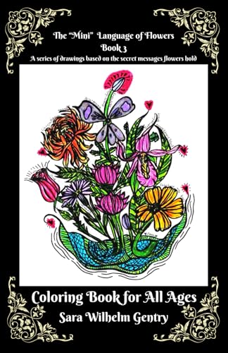 The Mini-Language of Flowers Coloring Book for All Ages: Pocket Sized Artist Created image 2
