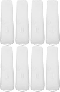 Alasum 8pcs Travel Toothbrush Case with Vented Lid, Clear Plastic Holder | Breathable Storage Container for Manual Toothbrush, Carry Case for Suitcase, Portable Organizer with Hook