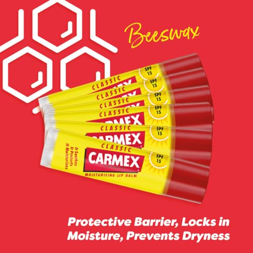 Carmex Classic Lip Balm Stick Set for Smooth, Soft Lips | SPF 15 Sun Protection | Soothes & Protects Sun-Exposed Lips | Intensely Hydrating Summer Lip Care Formula | Travel-Friendly (Pack of 6) - Image 2
