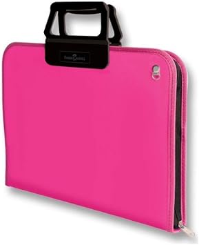 Faber-Castell Project Bag Pink, 28x38 cm, Hanging Carry, Pen Holder, Hard Cover, Hand Tireless Ergonomic Handle