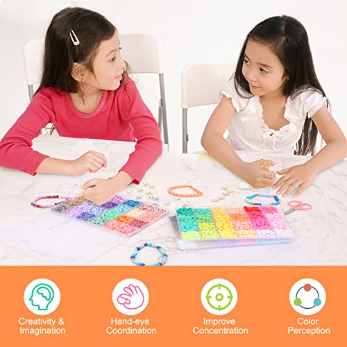 Quefe 6280Pcs 72 Colors Clay Beads For Bracelet Making Kit, Jewelry Making Kit For Girls 8-12 For Crafts #TOP4