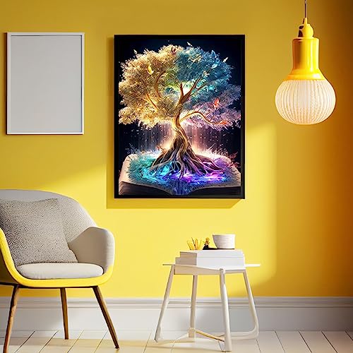 WELLXUNK Diamond Painting Albero, 5D DIY Diamond