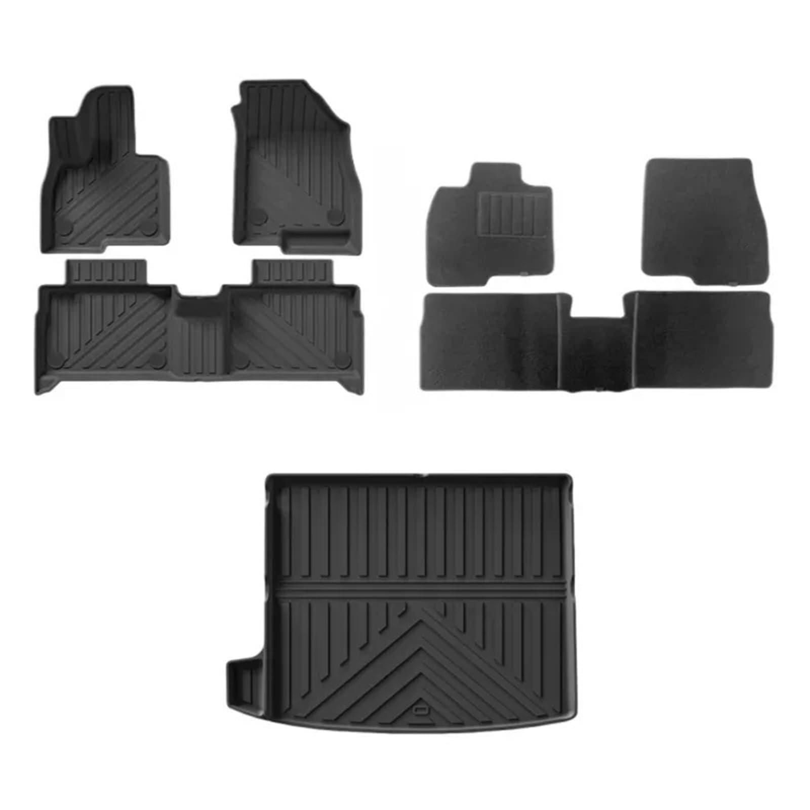 Compatible for JAECOO J7 2023-2025 Floor Mats Trunk Mats All Weather Front Rear Cargo Liner Mat Waterproof Anti-Slip — view 5