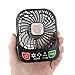 D-FantiX 4-inch Portable Fan 3 Speeds Mini USB Fan Rechargeable Desktop Fan Handheld Fan Battery Operated with LED Light (Black)