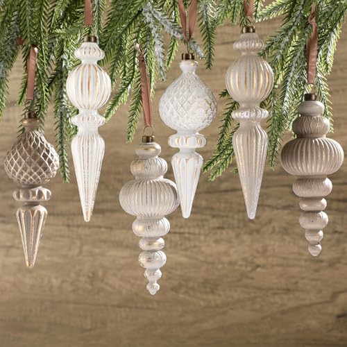 Adornos modernos marrones texturizados de diseño vintage navideño 7