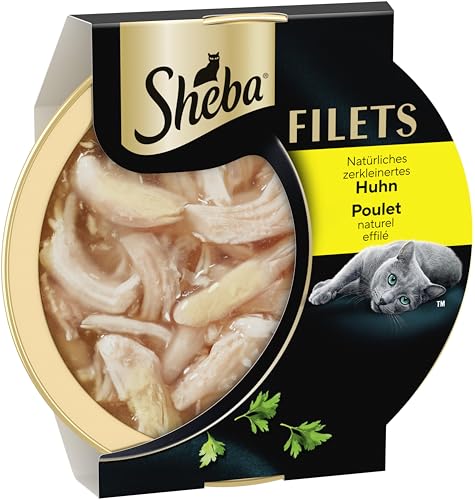 SHEBA Filets Adult Katzenfutter in Sauce mit Huhn 16 x 60g Schale