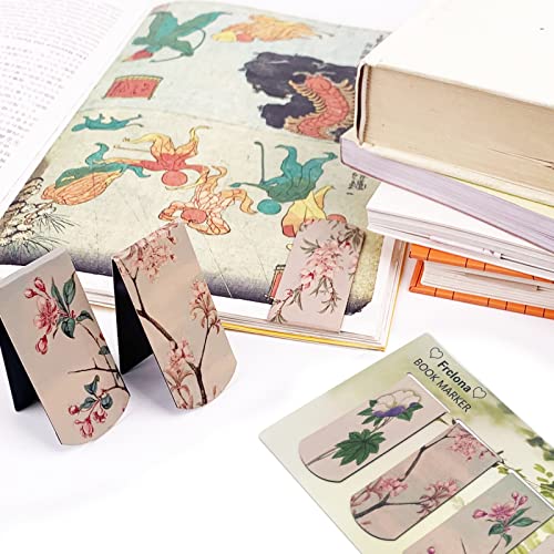 12Pcs Magnetic Bookmarks - Magnet Page Markers Page Clips Assorted Book Markers Set With Exquisite Pattern, Bookmarks For Women, Students, And Book Lovers(Floral Style) #TOP4