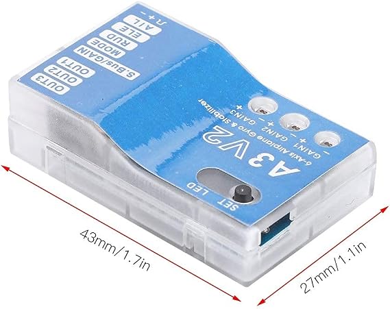 Jadeshay RC Flight Controller, F50A 3 Axle Gyro A3 V2 Flight Controller Stabilizer System with Four Flight Modes for RC Fixed Wing Airplane Enthusiasts