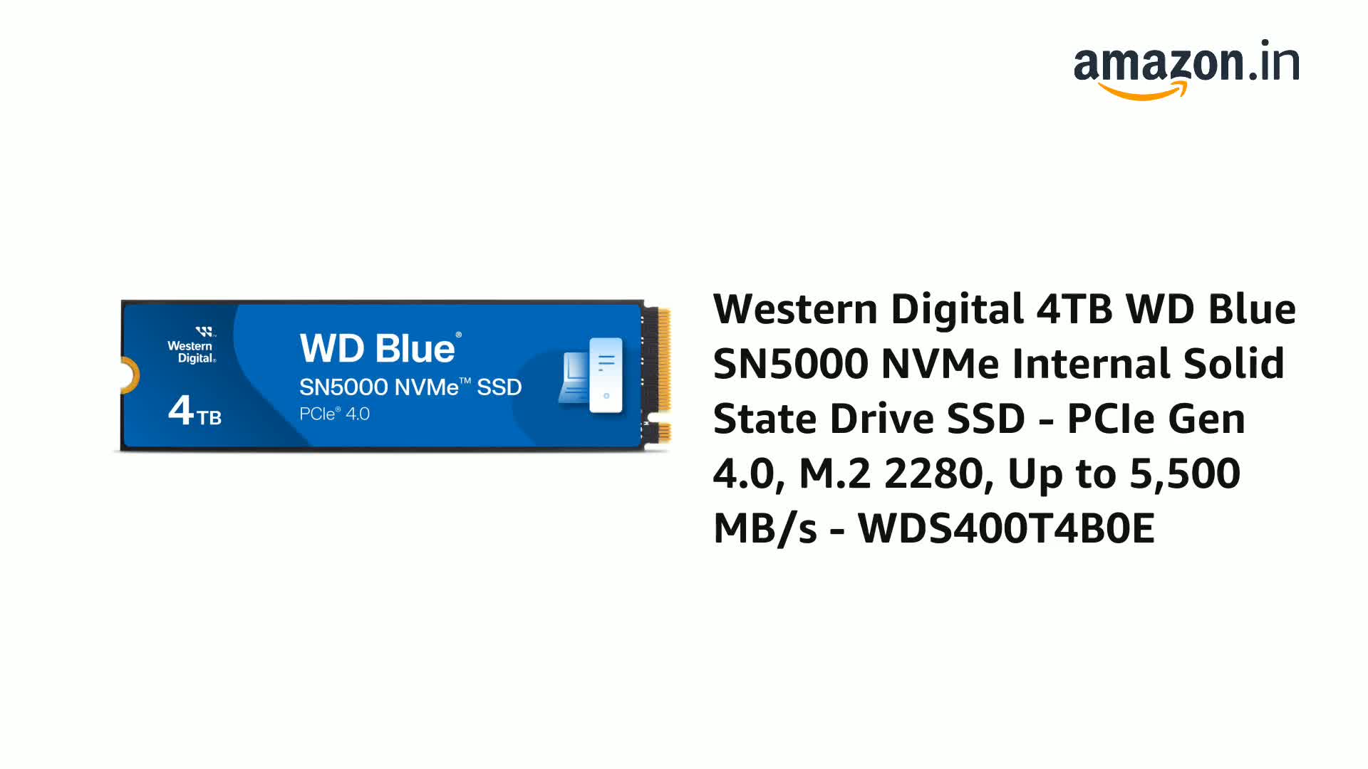 Western Digital WD Blue SN5000 NVMe Internal SSD