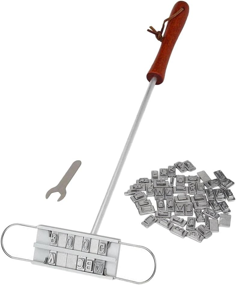 Personalized BBQ Stamp for Meat Lovers - Fire Up Your Grill with Custom Messages - Includes 55 Letters & Spacers - Easy to Use Without Tools