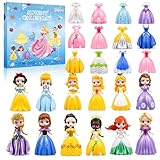 Princess Advent Calendar 2025 Girls, Princess Deformation Toys 24 Days Christmas Countdown Calendar Creative Xmas Gifts for Kids Teens