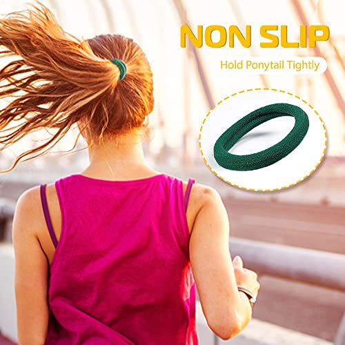50Pcs Hair Ties For Thick Hair, Ikoco Seamless Ponytail Holder Hair Bands No Damage Hair Ties For Women Men Girls, Fabric #TOP1