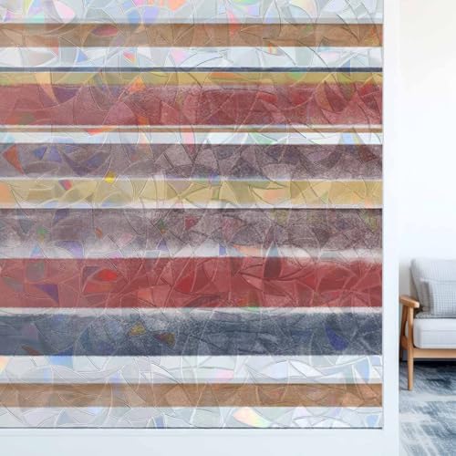 Vinilo Decorativo de Privacidad Arcoiris para Ventana 79x18 in miniatura 3