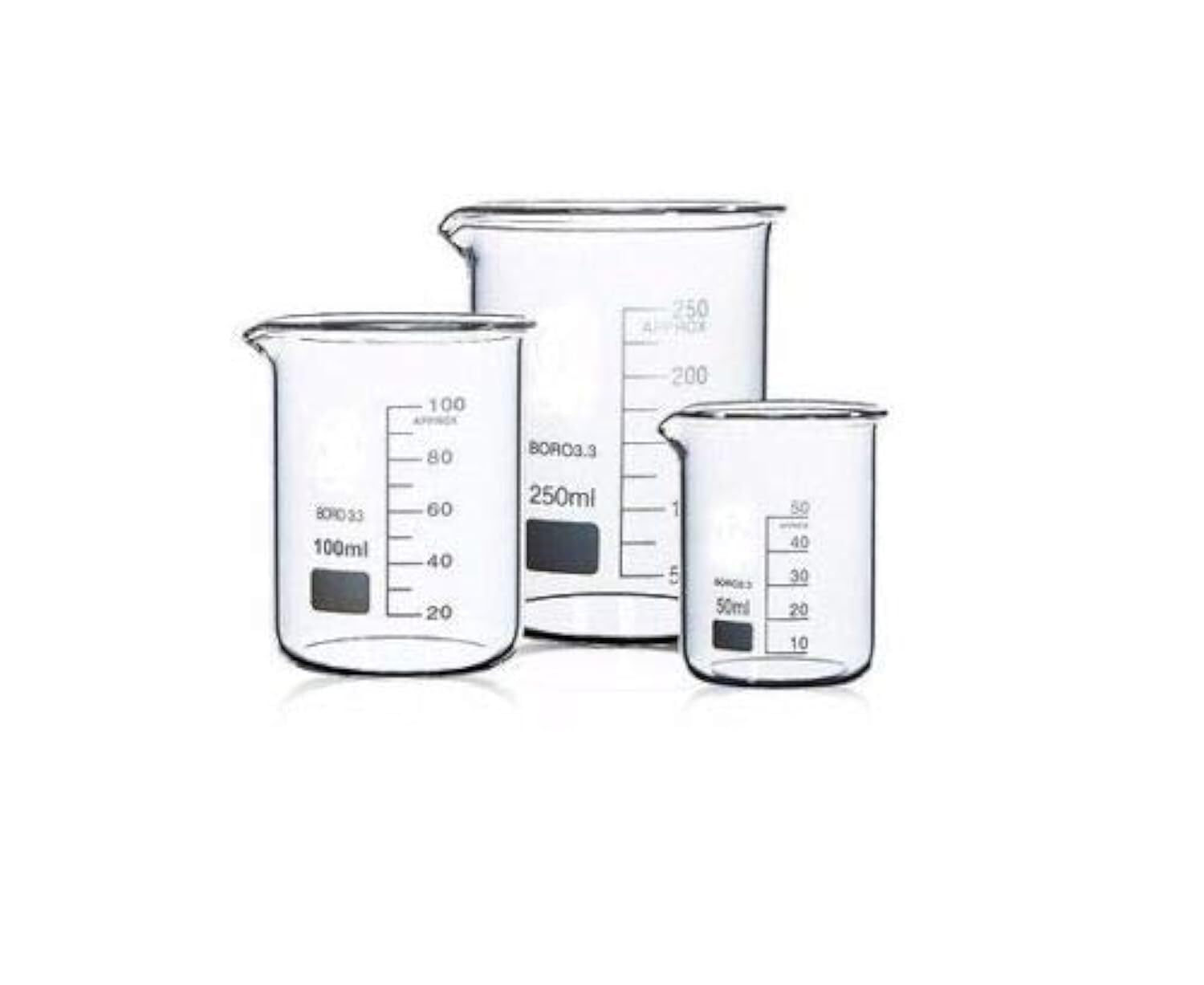 Bécher de mesure haute résistance thermique en verre borosilicaté pour dosages précis